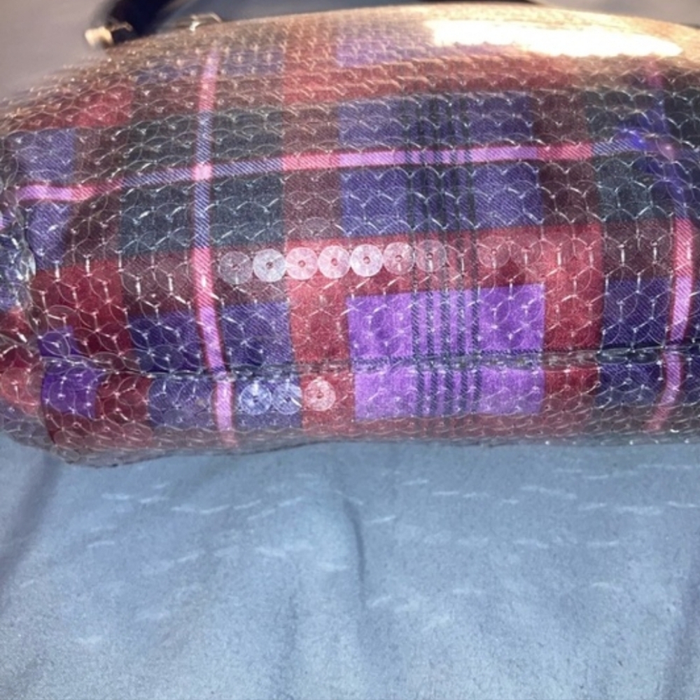 Limited-Edition Coach Poppy Tartan Plaid Small Sequined Shoulder Bag - MSRP $298 - Picture 11 of 15